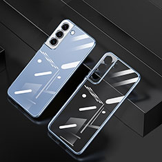 Coque Ultra Fine TPU Souple Housse Etui Transparente H06 pour Samsung Galaxy S22 Plus 5G Bleu