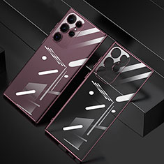 Coque Ultra Fine TPU Souple Housse Etui Transparente H06 pour Samsung Galaxy S24 Ultra 5G Or Rose