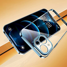 Coque Ultra Fine TPU Souple Housse Etui Transparente H07 pour Apple iPhone 13 Mini Bleu