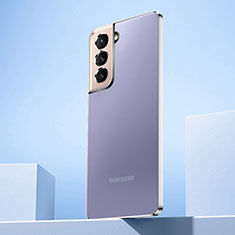 Coque Ultra Fine TPU Souple Housse Etui Transparente H07 pour Samsung Galaxy S21 5G Argent