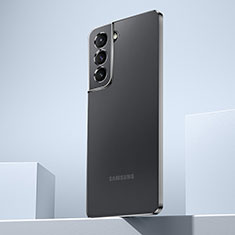 Coque Ultra Fine TPU Souple Housse Etui Transparente H07 pour Samsung Galaxy S21 5G Noir