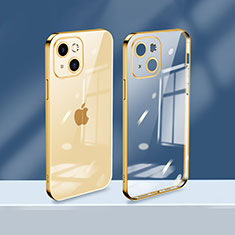 Coque Ultra Fine TPU Souple Housse Etui Transparente H08 pour Apple iPhone 13 Mini Or