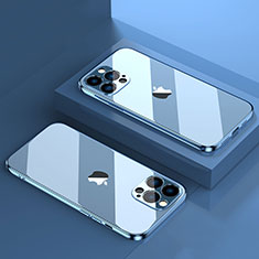 Coque Ultra Fine TPU Souple Housse Etui Transparente H08 pour Apple iPhone 14 Pro Max Bleu