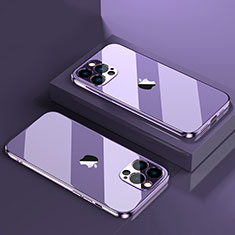 Coque Ultra Fine TPU Souple Housse Etui Transparente H08 pour Apple iPhone 14 Pro Max Violet