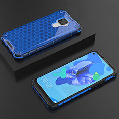 Coque Ultra Fine TPU Souple Housse Etui Transparente H08 pour Huawei Nova 5i Pro Bleu