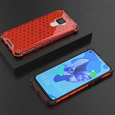 Coque Ultra Fine TPU Souple Housse Etui Transparente H08 pour Huawei Nova 5i Pro Rouge