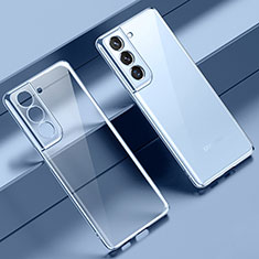 Coque Ultra Fine TPU Souple Housse Etui Transparente H08 pour Samsung Galaxy S21 5G Bleu Ciel