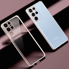 Coque Ultra Fine TPU Souple Housse Etui Transparente H08 pour Samsung Galaxy S24 Ultra 5G Or Rose