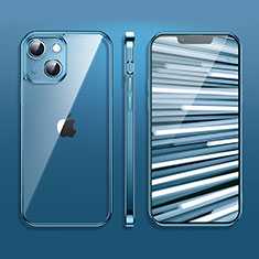 Coque Ultra Fine TPU Souple Housse Etui Transparente H09 pour Apple iPhone 13 Mini Bleu
