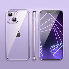 Coque Ultra Fine TPU Souple Housse Etui Transparente H09 pour Apple iPhone 13 Mini Violet