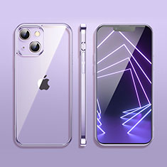 Coque Ultra Fine TPU Souple Housse Etui Transparente H09 pour Apple iPhone 14 Violet