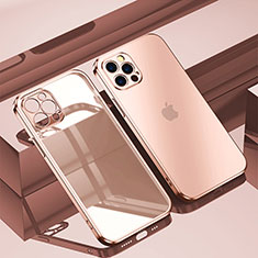 Coque Ultra Fine TPU Souple Housse Etui Transparente H11 pour Apple iPhone 14 Pro Max Or Rose