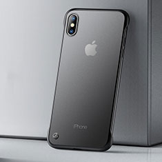 Coque Ultra Fine TPU Souple Housse Etui Transparente HT01 pour Apple iPhone X Noir