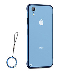 Coque Ultra Fine TPU Souple Housse Etui Transparente HT01 pour Apple iPhone XR Bleu