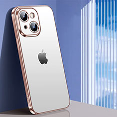 Coque Ultra Fine TPU Souple Housse Etui Transparente LD1 pour Apple iPhone 14 Or Rose