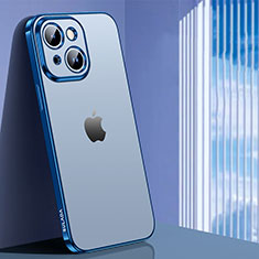 Coque Ultra Fine TPU Souple Housse Etui Transparente LD1 pour Apple iPhone 14 Plus Bleu
