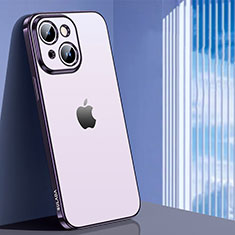 Coque Ultra Fine TPU Souple Housse Etui Transparente LD1 pour Apple iPhone 14 Plus Violet