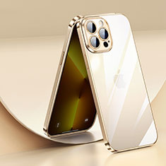 Coque Ultra Fine TPU Souple Housse Etui Transparente LD2 pour Apple iPhone 13 Pro Max Or