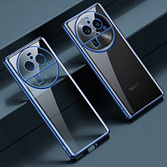 Coque Ultra Fine TPU Souple Housse Etui Transparente LD2 pour Oppo Find X6 Pro 5G Bleu