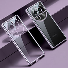 Coque Ultra Fine TPU Souple Housse Etui Transparente LD2 pour Oppo Find X6 Pro 5G Violet