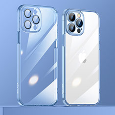 Coque Ultra Fine TPU Souple Housse Etui Transparente LD3 pour Apple iPhone 13 Pro Max Bleu