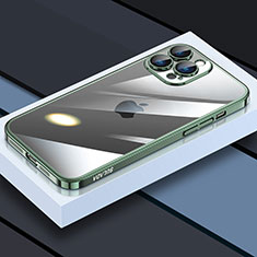 Coque Ultra Fine TPU Souple Housse Etui Transparente LD4 pour Apple iPhone 14 Pro Max Vert