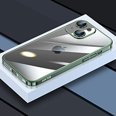 Coque Ultra Fine TPU Souple Housse Etui Transparente LD4 pour Apple iPhone 14 Vert