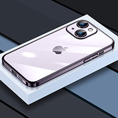 Coque Ultra Fine TPU Souple Housse Etui Transparente LD4 pour Apple iPhone 14 Violet