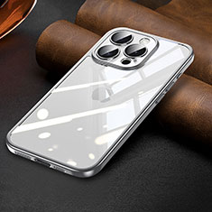 Coque Ultra Fine TPU Souple Housse Etui Transparente LD7 pour Apple iPhone 15 Pro Max Argent