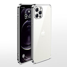 Coque Ultra Fine TPU Souple Housse Etui Transparente N01 pour Apple iPhone 12 Pro Max Argent