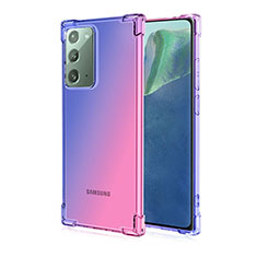 Coque Ultra Fine TPU Souple Housse Etui Transparente N01 pour Samsung Galaxy Note 20 5G Bleu