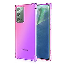 Coque Ultra Fine TPU Souple Housse Etui Transparente N01 pour Samsung Galaxy Note 20 5G Rose