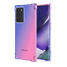 Coque Ultra Fine TPU Souple Housse Etui Transparente N01 pour Samsung Galaxy Note 20 Ultra 5G Bleu
