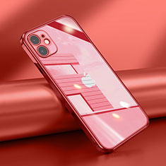 Coque Ultra Fine TPU Souple Housse Etui Transparente N02 pour Apple iPhone 12 Mini Rouge