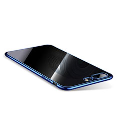 Coque Ultra Fine TPU Souple Housse Etui Transparente Q01 pour Apple iPhone 8 Plus Bleu
