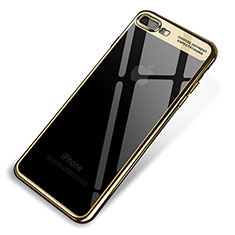 Coque Ultra Fine TPU Souple Housse Etui Transparente Q03 pour Apple iPhone 8 Plus Or