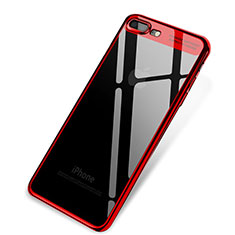 Coque Ultra Fine TPU Souple Housse Etui Transparente Q03 pour Apple iPhone 8 Plus Rouge