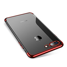 Coque Ultra Fine TPU Souple Housse Etui Transparente Q05 pour Apple iPhone 8 Plus Rouge