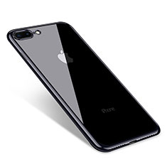 Coque Ultra Fine TPU Souple Housse Etui Transparente Q06 pour Apple iPhone 8 Plus Noir