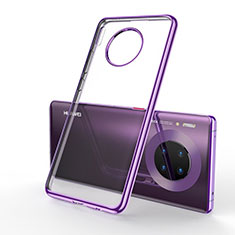 Coque Ultra Fine TPU Souple Housse Etui Transparente S01 pour Huawei Mate 30 5G Violet