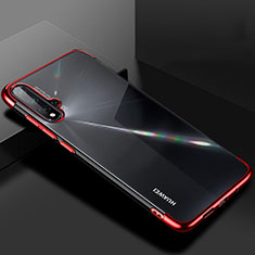 Coque Ultra Fine TPU Souple Housse Etui Transparente S01 pour Huawei Nova 5 Pro Rouge