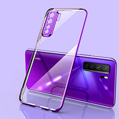 Coque Ultra Fine TPU Souple Housse Etui Transparente S01 pour Huawei P40 Lite 5G Violet