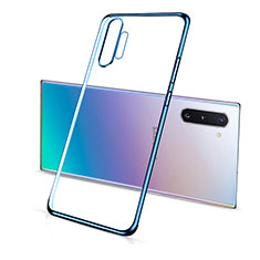 Coque Ultra Fine TPU Souple Housse Etui Transparente S01 pour Samsung Galaxy Note 10 Plus 5G Bleu