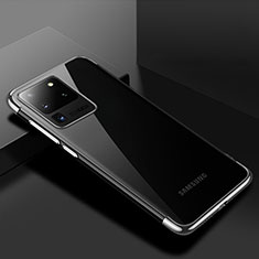 Coque Ultra Fine TPU Souple Housse Etui Transparente S01 pour Samsung Galaxy S20 Ultra 5G Argent