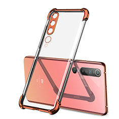 Coque Ultra Fine TPU Souple Housse Etui Transparente S01 pour Xiaomi Mi 10 Orange
