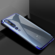 Coque Ultra Fine TPU Souple Housse Etui Transparente S01 pour Xiaomi Mi 10 Pro Bleu