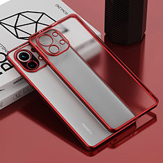 Coque Ultra Fine TPU Souple Housse Etui Transparente S01 pour Xiaomi Mi 11 Lite 4G Rouge