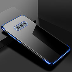 Coque Ultra Fine TPU Souple Housse Etui Transparente S02 pour Samsung Galaxy S10e Bleu