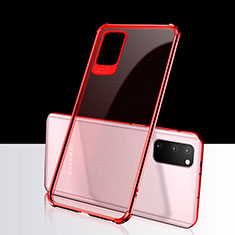 Coque Ultra Fine TPU Souple Housse Etui Transparente S02 pour Samsung Galaxy S20 Rouge