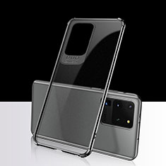 Coque Ultra Fine TPU Souple Housse Etui Transparente S02 pour Samsung Galaxy S20 Ultra 5G Noir